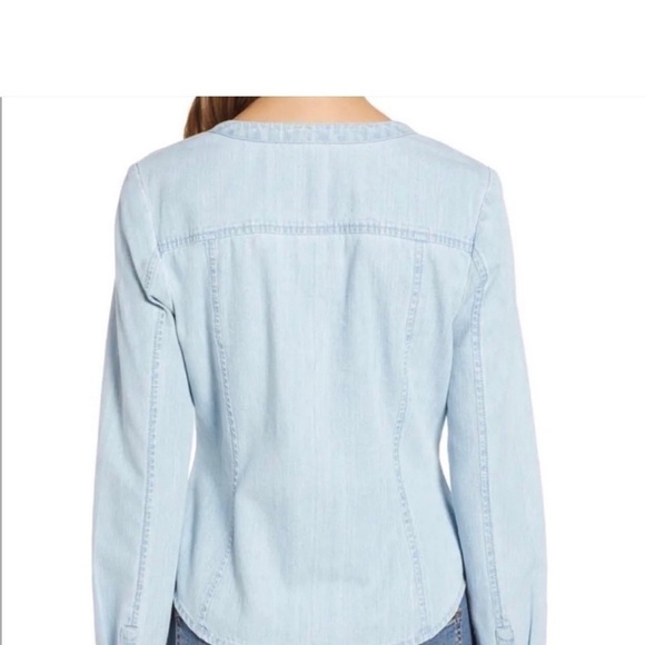 BP. Nordstrom V Neck Light Wash Chambray Shirt XS denim western button down - Picture 5 of 13
